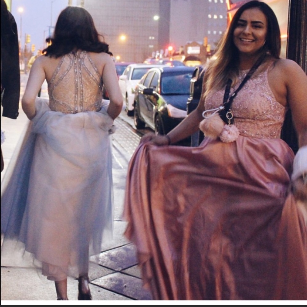 Blush Pink Two-Piece Sherri Hill Prom Dress